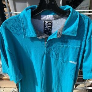 Billabong vintage Men's Teal Polo Shirt